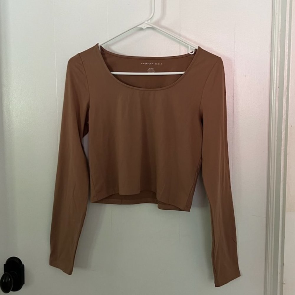 Cropped American Eagle Long Sleeve